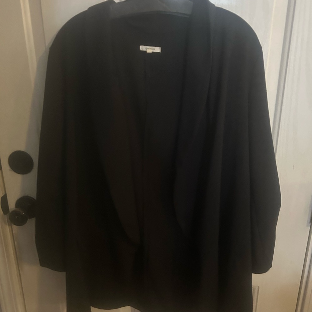 Maurices Black Open-Front Collarless Blazer